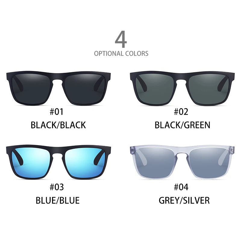Men Square Vintage Polarized Sunglasses