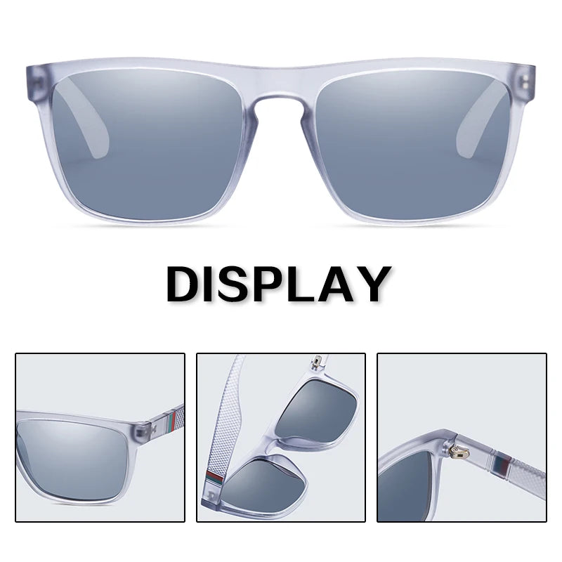 Men Square Vintage Polarized Sunglasses