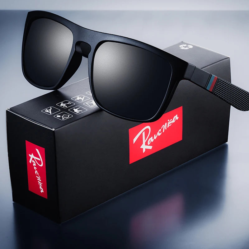 Men Square Vintage Polarized Sunglasses