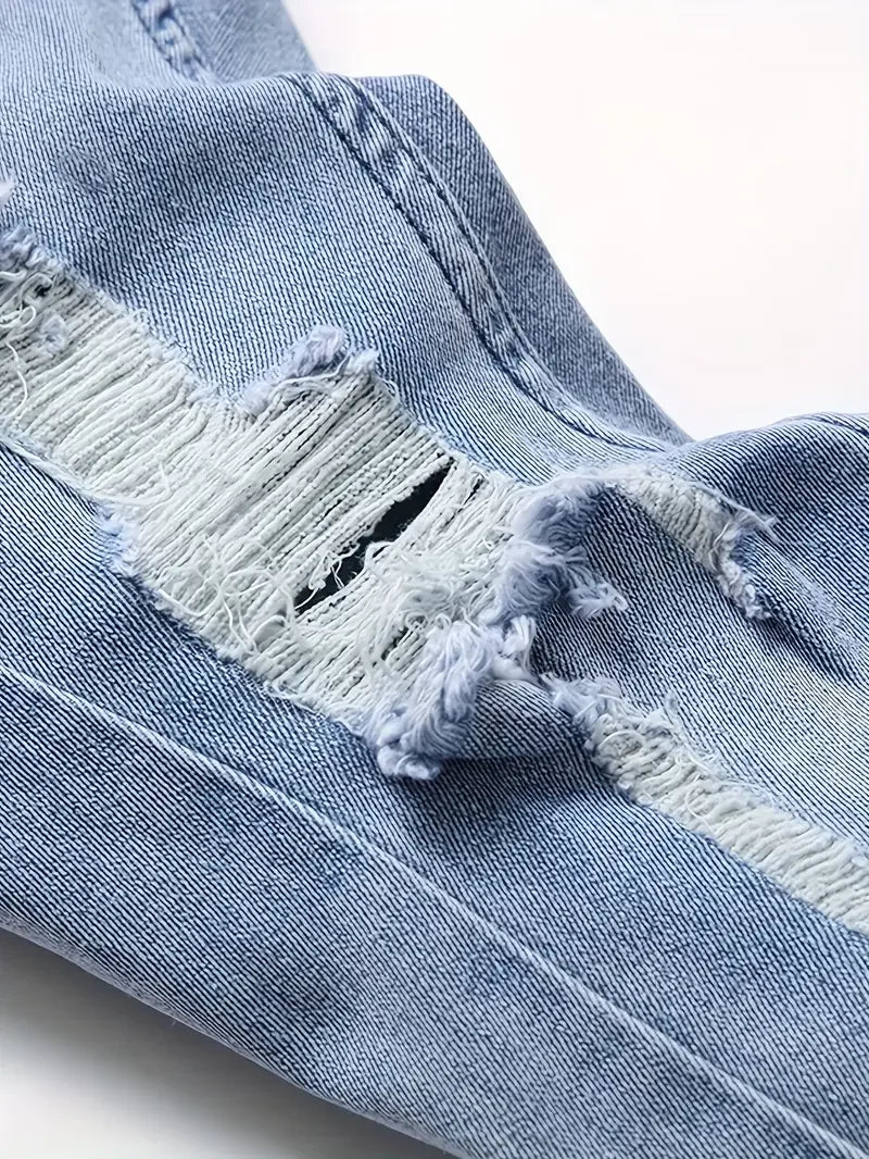 Men'S Streetwear Style Ripped Jeans