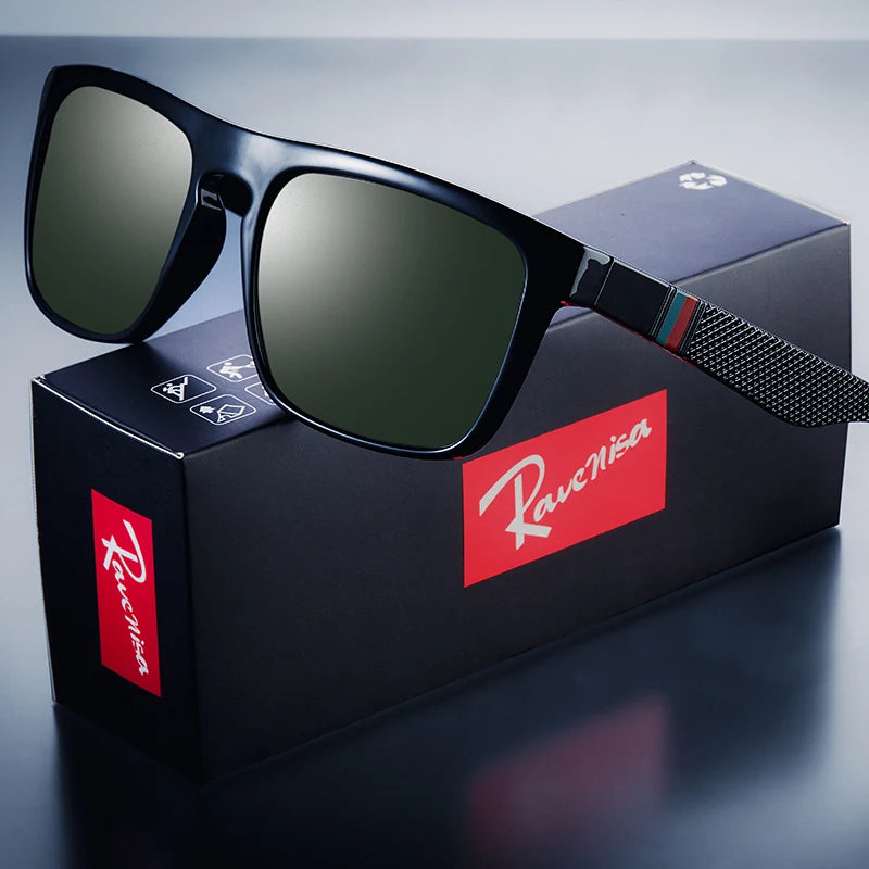 Men Square Vintage Polarized Sunglasses