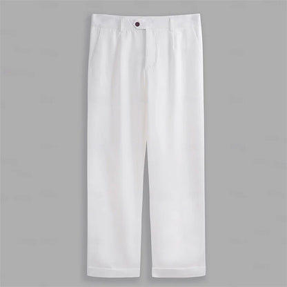 Solid Color Flat Classic Pant