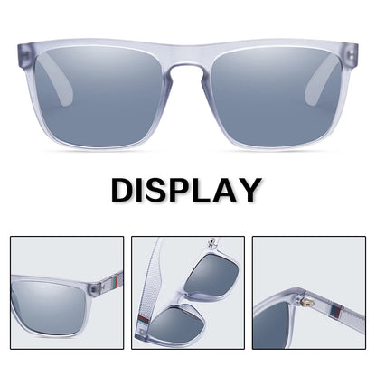 Men Square Vintage Polarized Sunglasses