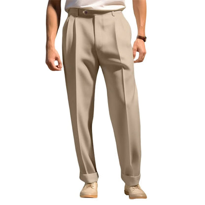 Solid Color Flat Classic Pant